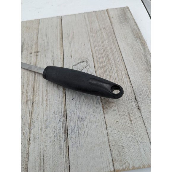Chrome Spatula Slotted 12" Black Handle - Picture 3 of 6